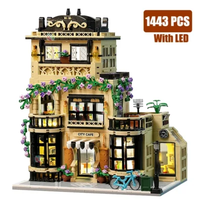 City Street View Modular Coffee Restaurant Retro Block Sets Toys - SEMBO Shop