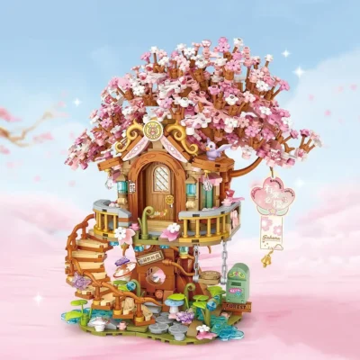 LOZ 1381 mini Blocks Cherry Blossoms Tree House - SEMBO Shop