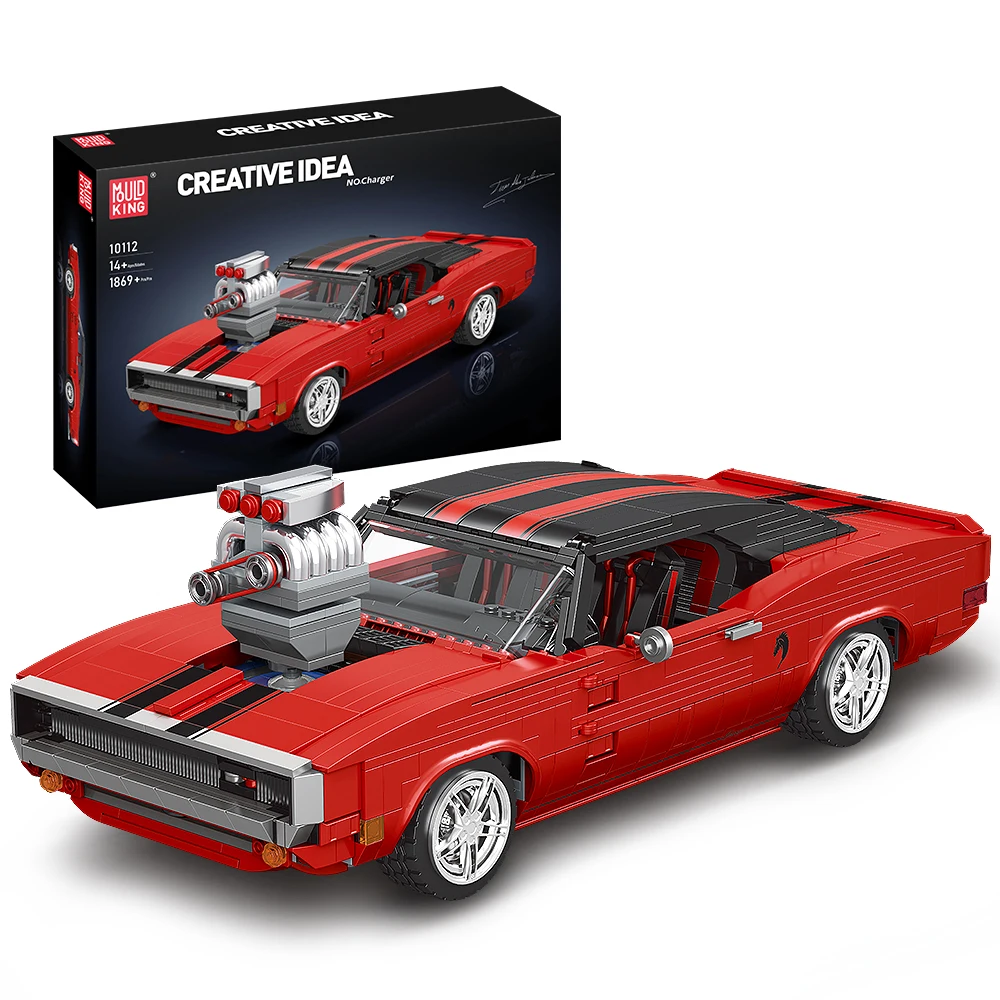Mould King 10112 – 1869 PCS The Red Charger Sport Racing Car Model Assembly Brick Toys - SEMBO Shop